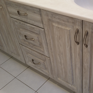 Vanity: Faux Wood Over Laminate